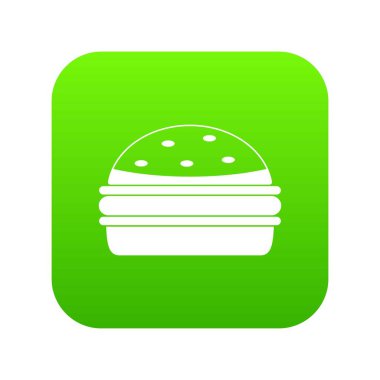 Burger simgesi dijital yeşil