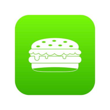 Burger simgesi dijital yeşil