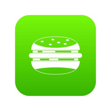 Burger simgesi dijital yeşil