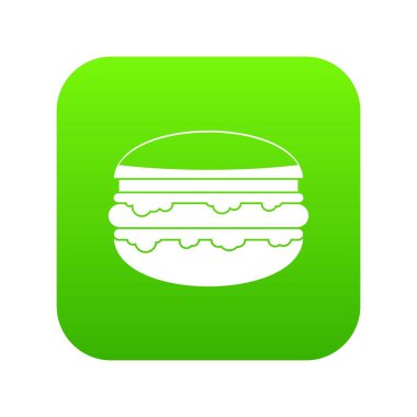 Burger simgesi dijital yeşil
