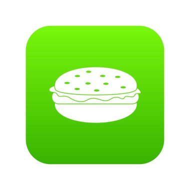 Burger simgesi dijital yeşil