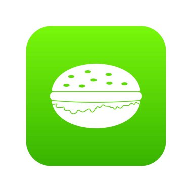 Burger simgesi dijital yeşil