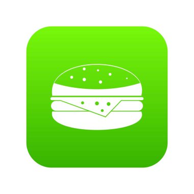 Burger simgesi dijital yeşil