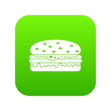 Burger simgesi dijital yeşil