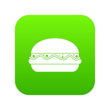 Burger simgesi dijital yeşil
