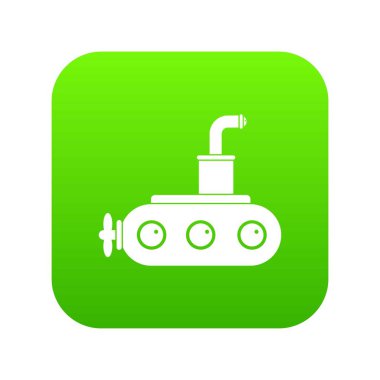 Denizaltı simgesi dijital yeşil