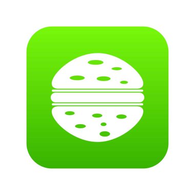 Burger simgesi dijital yeşil