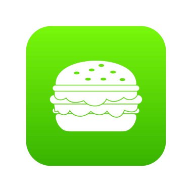 Burger simgesi dijital yeşil