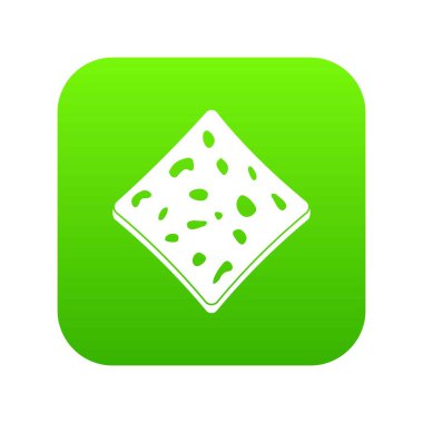 Tofu taze blok simgesi dijital yeşil