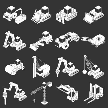 Malzemeler simgeler binada gri vektör