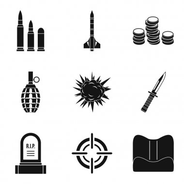 Ceza Icons set, basit tarzı