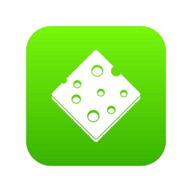 Peynirli taze blok simgesi dijital yeşil