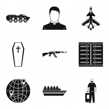 Şarta Icons set, basit tarzı
