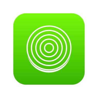 Dilim tatlı soğan simgesi dijital yeşil