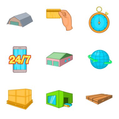 Depo Icons set, karikatür tarzı