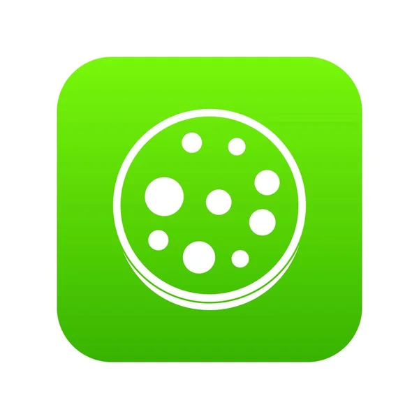 Skiva salami ikonen digital green — Stock vektor