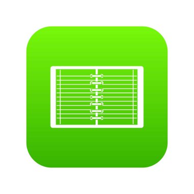 Açık spiral çizgili not defteri simgesini dijital yeşil