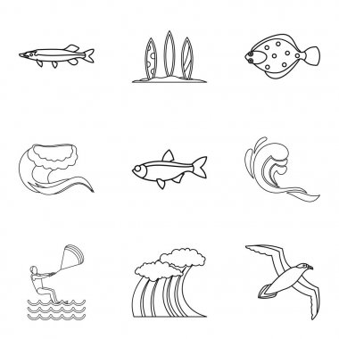 Havza Icons set, anahat stili