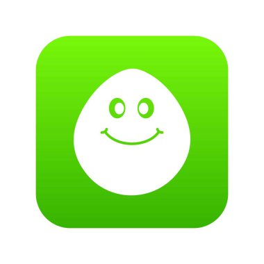 Gülümseyen simgesi dijital yeşil