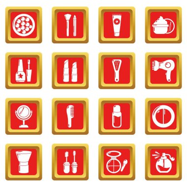 Kızıl Meydan vektör kozmetik Icons set