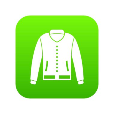 Ceket simgesi dijital yeşil