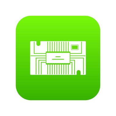 Mikroçip simgesi dijital yeşil