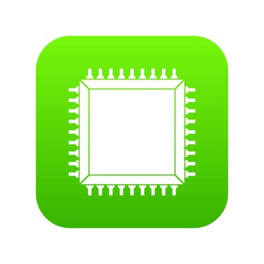 Bilgisayar mikroçip simgesi dijital yeşil