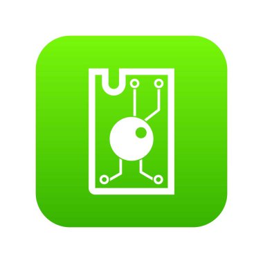 İşlemci çip simgesi dijital yeşil