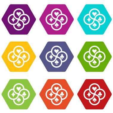 9 vektör çip Icons set