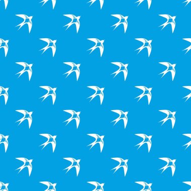 Swallow desen vektör kesintisiz mavi