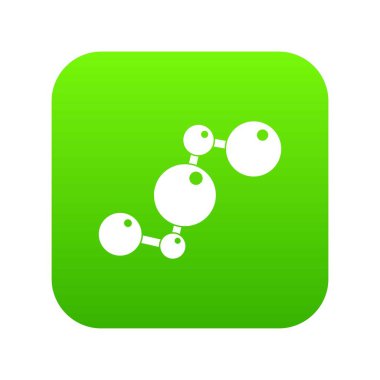 Kimyasal ve fiziksel molekülleri simgesi dijital yeşil