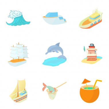 Özgürlük Icons set, karikatür tarzı