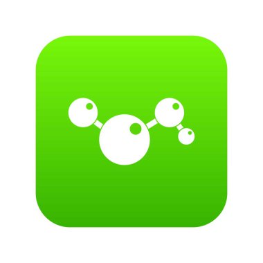 Kimyasal ve fiziksel molekülleri simgesi dijital yeşil