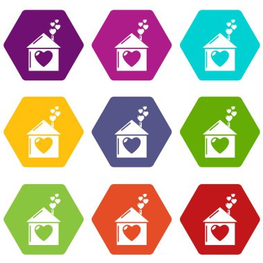 9 vektör anne evi Icons set