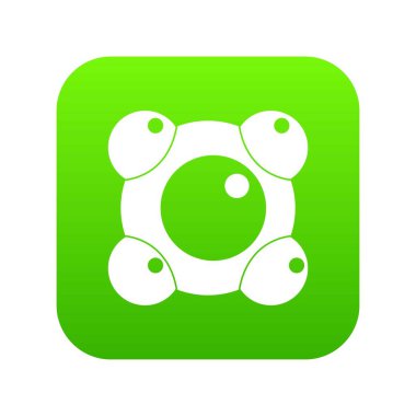 Kimyasal ve fiziksel molekülleri simgesi dijital yeşil