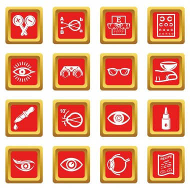 Kızıl Meydan vektör göz doktoruna Icons set