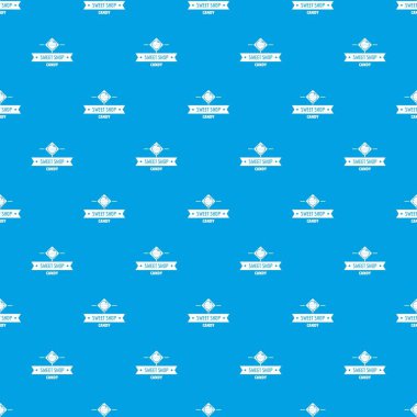 Şeker dükkanı desen vektör kesintisiz mavi