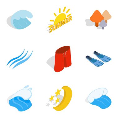 Barış Icons set, izometrik stili