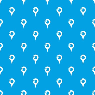 Harita işaretçi desen vektör kesintisiz mavi