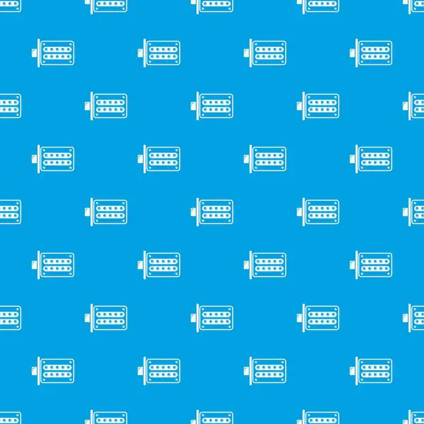 Push button lock pattern vector seamless blue — Stock Vector