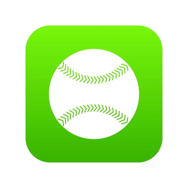 Ícone de beisebol verde digital — Vetor de Stock