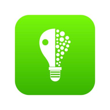 Ampul simgesi dijital yeşil