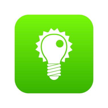 Elektrikli ampul simgesi dijital yeşil