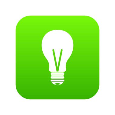 Ampul simgesi dijital yeşil