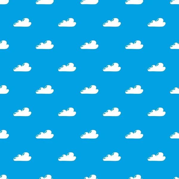 Internet nube patrón vector inconsútil azul — Vector de stock