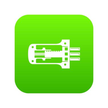 Kapıyı kilitle bölümü simgesi yeşil vektörde