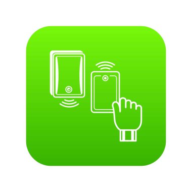 Manyetik kilit simgesi yeşil vektör