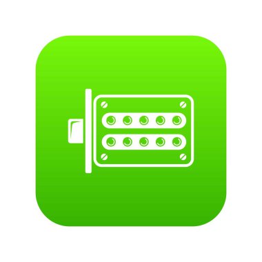 Basma düğmesi kilit simgesi yeşil vektör