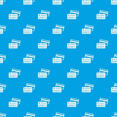 Kredi kartı desen vektör kesintisiz mavi