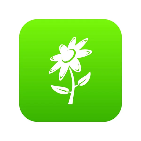 Icono de flor vector verde — Archivo Imágenes Vectoriales